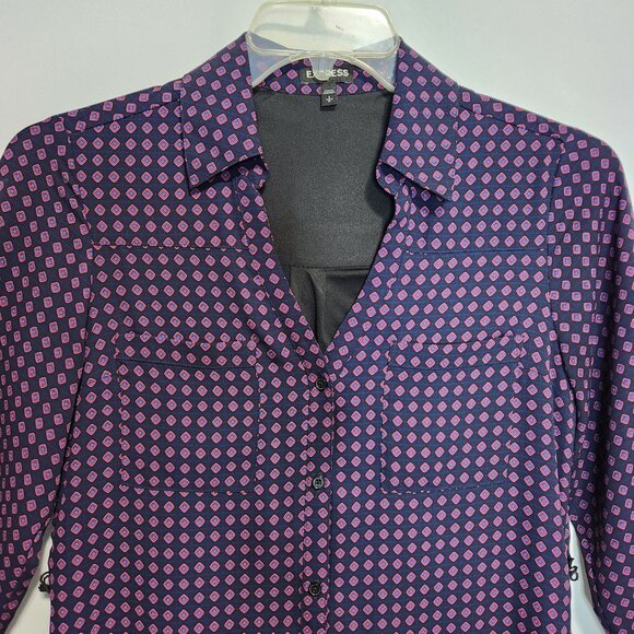 Express Printed Pattern Shirt Dress with Sash Size S - Picture 5 of 15